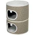 Miniatyrbild 1 av 11: Rootz 3 Tier Cat Barrel With Cushion - Cat House - Cat Tower - Förbättra komforten - Ø51cm x 69 cm, brunvit
