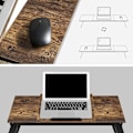 Miniatyrbillede 5 af 9: Rootz Laptop Bord - Laptop Stand - Notebook Bord - Morgenmadsbakke - Foldbare ben - Højdejusterbar - Op til 14,3 tommer - Brun - Sort - 71 x 35 x 23 c