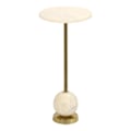 Pikkukuva 1 / 2: Rootz Salo -pöytä - Aksenttitaulukko - Brass Marble Table - Tyylikäs ja kestävä - ø25x54cm