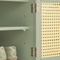 Miniatyrbillede 8 af 8: Rootz Modern Shoe Bench - Entrébænk - Opbevaringsorganisator - Luftgennemtrængelige gitterdøre - Justerbare hylder - MDF-konstruktion - 100 cm x 46 cm