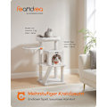 Miniatyrbillede 2 af 7: Rootz Cat kradsestolpe - Kitty Condo - Kattetræ - Spånplade og plys - 48 cm x 48 cm x 96 cm - 11,6 kg - 50 kg Kapacitet