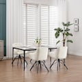 Miniatyrbillede 2 af 9: Rootz Velvet spisestuestol - Drejelig køkkenstol - Moderne lænestol - 360° drejelig - Højt ryglæn - Robuste metalben - 57,5 ​​cm x 82,5 cm x 53 cm