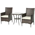 Miniatyrbillede 7 af 7: Rootz Havemøbler - Sidebord - Rattan Havesæt - Sofabord - Poly Rattan - Brun - 60 x 58,5 x 89,5 cm
