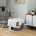 Miniatyrbillede 3 af 11: Rootz Cat Litter Box med låg - Låsbar og let at rengøre - dækket - 50 cm x 50 cm x 39 cm