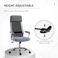 Miniatyrbillede 7 af 9: Rootz Kontorstol med Ergonomisk Design - Lysegrå, Sort - Skum, Nylon, Stål - cm x 25,59 cm x 46,85 cm