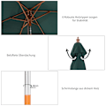 Miniatyrbillede 5 af 10: Rootz Foldbar Haveparaply - Strandparasol - Justerbar parasol - Robust grantræ - UV-resistent polyester - 200 x 150 x 235 cm