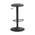 Miniatyrbild 1 av 6: Rootz barpall grå mockapall utan ryggstöd 58 - 79 cm - Kökspallstyg - metall 100kg - Design barstol motpall roterande bistropall
