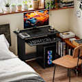 Miniatyrbillede 2 af 11: Rootz Computer Desk - Office Table - Workstation - Compact Design - 80 x 45 x 75 cm - Sort