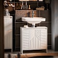 Miniatyrbillede 2 af 9: Rootz MDF Base Cabinet - Badeværelsesopbevaringsenhed - Justerbare hylder Arrangør - Rumbesparende design - 60x61x30cm