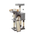 Miniatyrbild 1 av 5: Rootz Cat Tree - Scratching Post - Cat Tower - Space -Saving Design - 50 X 35 X 115 CM - Mysig grotta + 2 -plattformar för lek och avkoppling