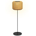 Miniatyrbillede 1 af 6: Rootz Havelys - Rattan Udendørs Lys - Solar Havelampe - Automatisk tænding - LED - Vejrbestandig - Metalramme - Sort + Gul - Ø34 x 130cm