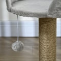 Miniatyrbillede 8 af 10: Rootz Scratching Tree Cat Bed - Cat Basket - Play Ball - Soft Plush Comfort - 40 cm x 40 cm x 49 cm - Grå, brun