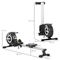 Miniatyrbild 3 av 10: Rootz hopfällbar roddmaskin - Magnetisk motstånd - Hemträningsutrustning - LCD-skärm - Justerbar sits - 185cm x 58cm x 57cm