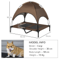 Miniatyrbillede 7 af 7: Rootz hundeseng - kæledyrsseng - hævet hundeseng - udendørs hundeseng - åndbar - taftkaffe - 92 x 76 x 90 cm