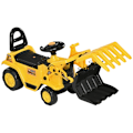 Miniatyrbillede 1 af 4: Rootz ride-on gravemaskine - Klo - Horn - Lydeffekter - Opbevaringsplads - Tipbeskyttelse - Børn 3-4 år - Polypropylen - Gul+Sort - 83L x 27W x 39H cm