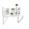 Miniatyrbild 1 av 10: Rootz Väggmonterat hopfällbart bord - Matbord - Garderob med hyllor - Justerbar förvaring - Utrymmesbesparande design - Enkel montering - Vit - 90cm x