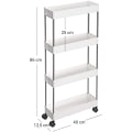 Miniatyrbillede 3 af 7: Rootz Trolley - Badeværelsesvogn - Køkkenvogn - Hvid - 40 x 12,5 x 86