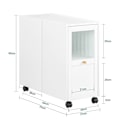 Pikkukuva 5 / 8: Rootz Mobile -hakemuskaappi - Asiakirjojen varastointi - Office Organizer - Helppo Access -laatikot - 31x60x70cm - MDF & Glass - 5 pyörää liikkuvuutta