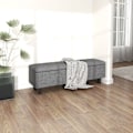 Miniatyrbillede 8 af 11: Rootz Linned Look Storage Bench - Opbevaring sæde bryst - tuftet opbevaringsbænk - skjult opbevaring - 138 cm x 40 cm x 45 cm