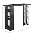 Pikkukuva 5 / 8: Rootz Modern Baaripöytä - Keittiöpöytä - Ruokapöytä - Tukeva MDF- ja metallirunko - Säädettävät jalat - Tilava säilytystila - 120cm x 105cm x 50cm