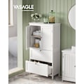 Miniatyrbild 2 av 6: Rootz Classic White Badrumsskåp - Förvaringsenhet - Organizer - MDF-material - Rymlig design - Enkel montering - 30cm x 60cm x 110cm