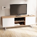 Miniatyrbillede 2 af 6: Rootz Lowboard 150 cm TV-skab - Underholdningsenhed - Mediekonsol - Moderne design - Rummelig opbevaring - Kontrasterende farver - 150 cm x 55 cm x 40