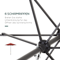 Miniatyrbillede 5 af 10: Rootz Parasol Paraply - Beach Screen - Balkon Shade - Quick Open - Ø1.96 X 2,04M - Rød