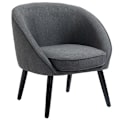 Miniatyrbillede 1 af 6: Rootz Lounge Chair - Cocktailstol - Stuestol - Kontorstol - Polstret stol til stuen - Soveværelse - Børneværelse - Spisestue - Moderne Med Linnedlook