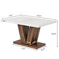 Miniatyrbillede 6 af 6: Rootz Spisebord - Rustikt Bord - Kompakt Bord - Robust design -120 cm Bredde x 80 cm Dybde x 76 cm Højde