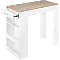 Miniatyrbillede 1 af 9: Rootz multifunktionelt barbord - Opbevaringsbord - Spisebord - Rigelig opbevaring, holdbar konstruktion, nem montering - Træmateriale - 100 cm x 100 c
