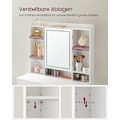 Miniatyrbillede 8 af 10: Rootz White Toiletbord - Spånplader - Makeup Skrivebord - Opbevaringsorganer - 40 cm x 90 cm x 144,7 cm - 31,6 kg - 100 kg Belastningskapacitet