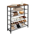 Miniatyrbillede 2 af 10: Rootz Skostativ - Skoskab - 5 niveauer - Sideskab - 20 par sko - Metalstel - Entreskab - 100 x 30 x 100 cm - Industriel - Brun - Sort