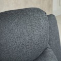 Miniatyrbillede 4 af 5: Rootz Afslapningsstol - Læsestol - Lænestol - Flerlagsbræt - Liggende funktion - Kan vippes 150° - Linnedlook - Polyester-skum-stål - Mørkegrå - 97W x