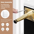 Miniatyrbillede 7 af 8: Rootz Modern Sengebord - Natbord - Opbevaringsenhed - Rigelig opbevaring, holdbart design, smarte sikkerhedsfunktioner - MDF, Metal - 25x51x40 cm