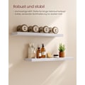 Miniatyrbillede 7 af 11: Rootz væghyldesæt - Flydende hylde - Dekorativ hylde - MDF-stål - Nem installation - Pladsbesparende - Organisering - 20 cm x 80 cm x 3,8 cm