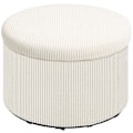 Miniatyrbillede 1 af 10: Rootz Foot Affure With Storage - Seat Affool - Pouf - 97L Hidden Storage - Ø60 X 41H CM - Cord Fabric - Skum - Beige