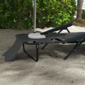 Miniatyrbillede 5 af 6: Rootz Garden Lounger - Solseng - Relax Lounger - Sammenklappelig - Vejrbestandig - Metalramme - Vandtæt - Mesh stof-polyester - Mørkegrå - 194cm x 72c