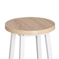 Miniatyrbillede 5 af 10: Rootz Industriel Barstol - Bordskammel - Metal- og træskammel - Robust konstruktion - Alsidig brug - Gulvbeskyttelse - Sædehøjde 71 cm, Diameter 30 cm
