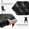 Miniatyrbild 6 av 8: Rootz Matsalsstolar - Köksstolar - Bekväma sittplatser - Ergonomisk design, enkelt underhåll, hög hållbarhet - konstläder och massivt trä - 44cm x 99c