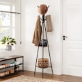 Miniatyrbillede 2 af 8: Rootz Tree Coat Stand - Knagerække - Tøjorganisering - Spånplader og stål - 49,5 cm x 49,5 cm x 179 cm - Greige Black - 3,3 kg - Nem montering