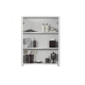 Pikkukuva 5 / 7: Rootz Mirror Cabinet - Reflective Storage - Wall Unit - Bathroom Organizer - Vanity Holder - Glossy Case - White High Gloss Finish - 60x78x18 cm