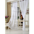 Miniatyrbillede 1 af 11: Rootz Voile Gardiner - Draperer - Vinduesbeklædning - Sheers - Paneler - Persienner - Hvide - 140x245 cm