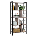Miniatyrbillede 2 af 5: Rootz 2 Reol - Reoler - Industriel - Træ - Jernramme - Grå / Sort - 74 x 30 x 154,5 cm (LxBxH)