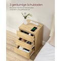 Miniatyrbillede 4 af 8: Rootz spånplade sengebord - Natbord - Endebord - Ibenholtssort - Letvægts - Robust - Nem montering - 35 cm x 40 cm x 59 cm