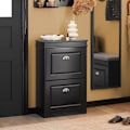 Miniatyrbillede 2 af 7: Rootz Skoskab med 2 klapper - Skovipper - Skoopdeler - Robust konstruktion - Kan monteres på væggen - Pladsbesparende design - 53cm x 82cm x 24cm