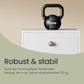 Miniatyrbillede 4 af 6: Rootz Bedside Table - Side Bord - Natbord med skuffe - Træben - Rumbesparende - 28 x 39 x 55 cm