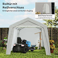 Miniatyrbillede 6 af 10: Rootz 3x6m Vandtæt haveskur - Opbevaringstelt - Udendørs husly - UV -resistent - Galvaniseret metalramme - 300x597x257cm