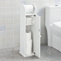 Pikkukuva 3 / 7: Rootz White -kylpyhuonekaappi - WC-paperipidike - Säilytysjärjestelmä - Tilaa säästävä muotoilu - Ilmankiertoominaisuus - Noin. L20 x S18 x K78 cm