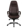 Miniatyrbild 2 av 7: Rootz Executive Office Chair - Äkta läder - Vridbar skrivbordsstol - Ergonomisk design, Integrerat svankstöd, Multi-Block Rocker Mechanism - Brun & Si