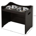 Miniatyrbillede 3 af 11: Rootz hundefoderstation - brun - konstrueret træ, rustfrit, stål - 21,25 cm x 12,4 cm x 18,5 cm